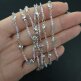Цепочка сердце и цирконы 5 мм 10 см сиреневая родий - Цепочка сердце и цирконы 5 мм 10 см сиреневая родий