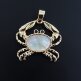 Подвеска краб перламутр 21 мм золото - Подвеска краб перламутр 21 мм золото
