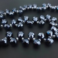 Бусина подвеска бриолет капля 9 мм графит