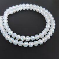 Бусины шар гранёные стекло 6 мм лунные АВ нить