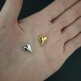 Подвеска сердце капля 14*9 мм золото - Подвеска сердце капля 14*9 мм золото