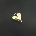 Подвеска сердце капля 18*15 мм золото