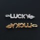 Подвеска Lucky 30 мм золото - Подвеска Lucky 30 мм золото
