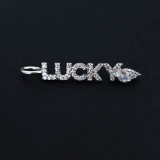 Подвеска Lucky 30 мм родий