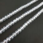 Бусины рондель гранёные стекло 6 мм прозрачные нить