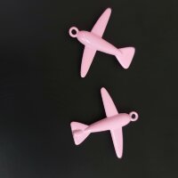 Подвеска самолёт 25*21 мм розовый