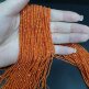 Бусины Циркон шар ювелирная огранка 2 мм 11 оранжевые нить - Бусины Циркон шар ювелирная огранка 2 мм 11 оранжевые нить