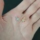 Подвеска морская звездочка со стразами 9 мм родий - Подвеска морская звездочка со стразами 9 мм родий