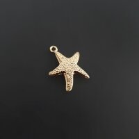 Подвеска морская звездочка 15 мм золото