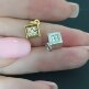 Подвеска игральные кубики 7 мм родий - Подвеска игральные кубики 7 мм родий