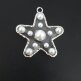 Подвеска Звезда смола и жемчужины 35 мм родий - Подвеска Звезда смола и жемчужины 35 мм родий