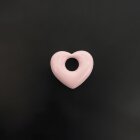Подвеска сердце для конго с эмалью 18 мм розовая