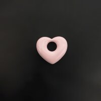 Подвеска сердце для конго с эмалью 18 мм розовая