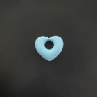 Подвеска сердце для конго с эмалью 18 мм голубая