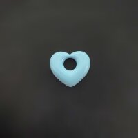 Подвеска сердце для конго с эмалью 18 мм голубая