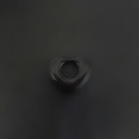 Подвеска сердце для конго с эмалью 18 мм чёрная