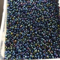 452 Miyuki #15 Rocaille opaque metallic iris dark blue 5 гр