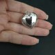 Подвеска сердце дутое 26*23 мм родий - Подвеска сердце дутое 26*23 мм родий