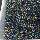 455 Miyuki #15 Rocaille opaque metallic rainbow black 5 гр