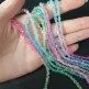 Бусины хрусталь гранёные 4 мм градиент голубой-розовый нить - Бусины хрусталь гранёные 4 мм градиент голубой-розовый нить