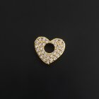 Подвеска на кольца сердце 13 мм двухстороннее золото