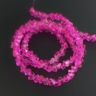 Бусины хрусталь гранёные 4 мм фуксия нить