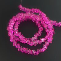 Бусины хрусталь гранёные 4 мм фуксия нить