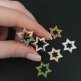 Подвеска звезда с инкрустацией разноцветная 22 мм золото - Подвеска звезда с инкрустацией разноцветная 22 мм золото