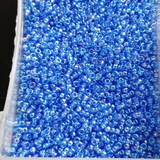 261 Miyuki #15 Rocaille transparent rainbow light blue 5 гр