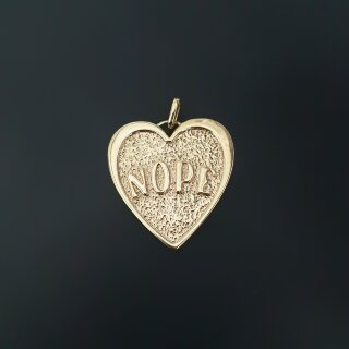Подвеска сердце NOPE 26 мм золото