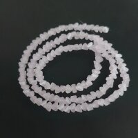 Бусины хрусталь гранёные 4 мм розовый матовый нить