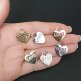 Подвеска сердце LOVE сиреневая 16 мм золото - Подвеска сердце LOVE сиреневая 16 мм золото