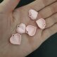 Подвеска сердце гранёное 17 мм розовое - Подвеска сердце гранёное 17 мм розовое