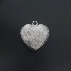 Подвеска сердце искрящееся 25*23 мм родий