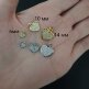 Подвеска Сердце со стразами 10 мм золото - Подвеска Сердце со стразами 10 мм золото