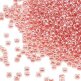 214 Miyuki #15 Rocaille ranslucent salmon-lined luster crystal clear 5 гр - 214 Miyuki #15 Rocaille ranslucent salmon-lined luster crystal clear 5 гр