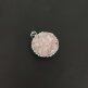 Подвеска лукошко крошка розовый кварц  20 мм родий - Подвеска лукошко крошка розовый кварц  20 мм родий