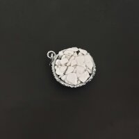 Подвеска лукошко крошка кахолонг  20 мм родий