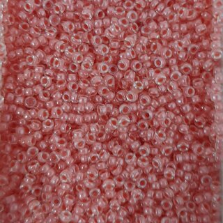 204 Miyuki #15 Rocaille полупрозрачный coral-lined luster crystal clear 5 гр