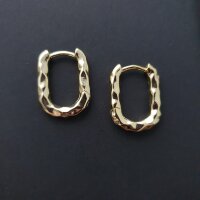 Швензы овал мятый 20*15 мм позолота